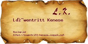 Löwentritt Kenese névjegykártya